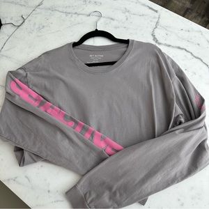 Set Active Gray / Pink Boyfriend Long Sleeve